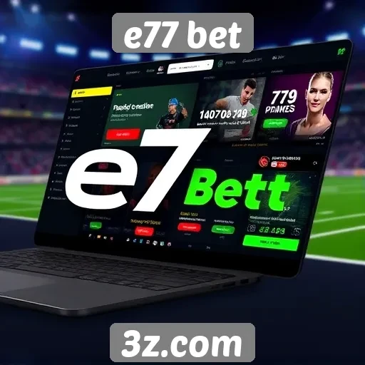 Navegação intuitiva no site e77 bet