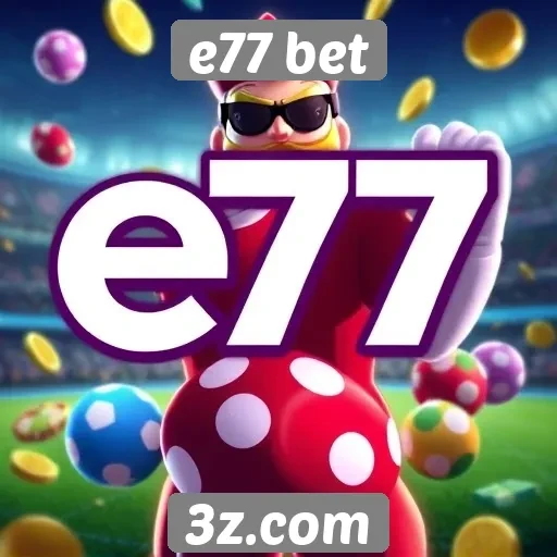 Variedade de jogos disponíveis na plataforma e77 bet